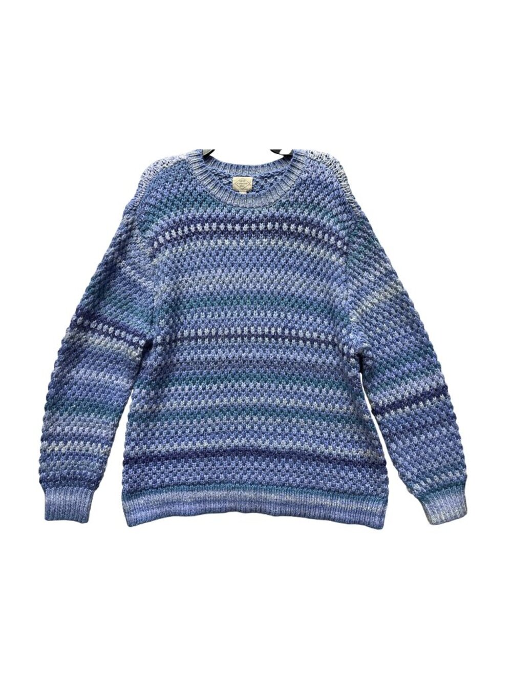 St. Johns Bay Womens XXL Blue Combo Knit Sweater New With Tags